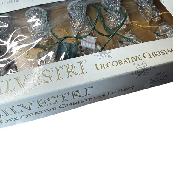 Vintage Silvestri Celestial Christmas 10 Lights Ornaments Clear Angels Cherub - Picture 5 of 5